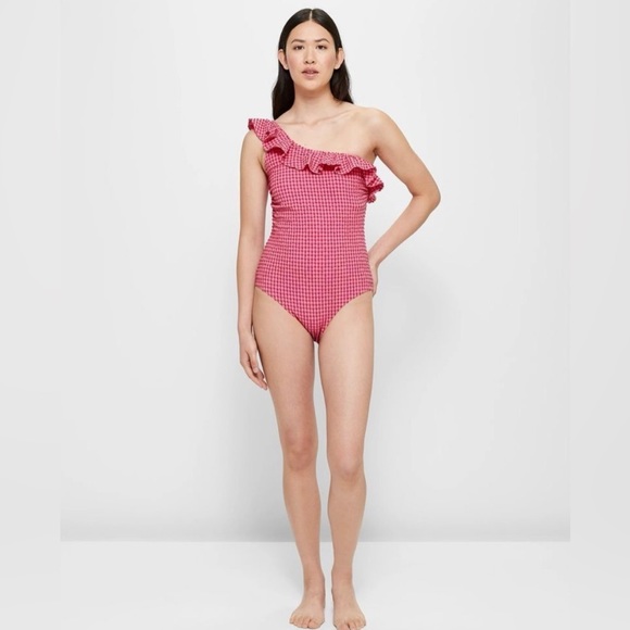 J. Crew One Shoulder One Piece Bathing Suit XS NWT - Picture 2 of 8